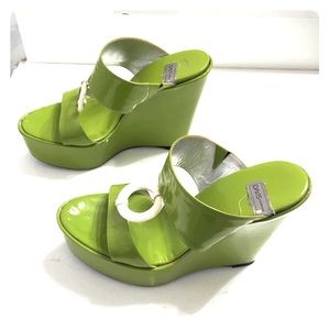 Davis by Ruthie Davis Mod patent Leather Wedge